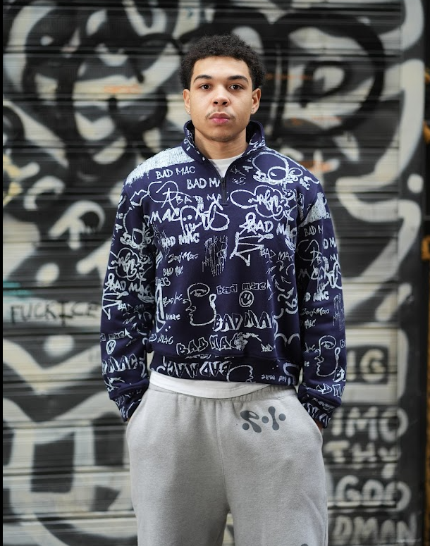 Graffiti Quarter-Zip Sweater